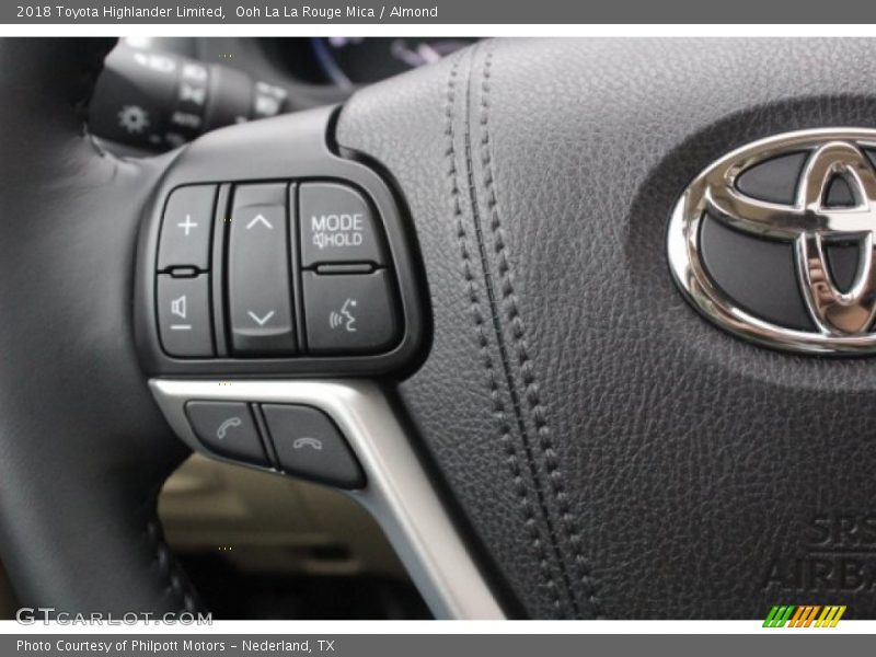 Ooh La La Rouge Mica / Almond 2018 Toyota Highlander Limited
