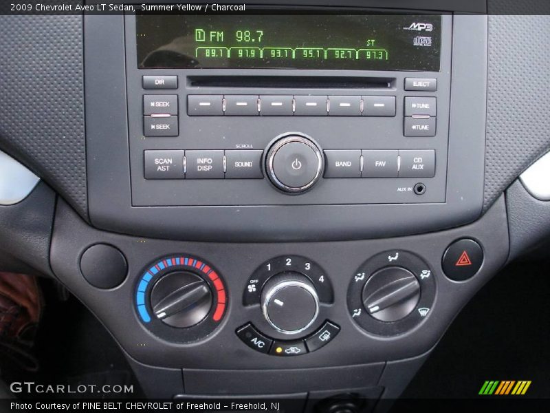 Summer Yellow / Charcoal 2009 Chevrolet Aveo LT Sedan