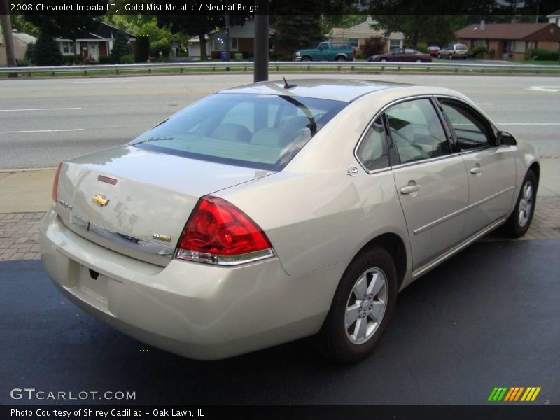 Gold Mist Metallic / Neutral Beige 2008 Chevrolet Impala LT