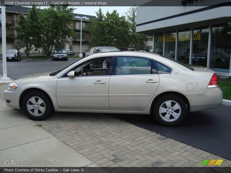 Gold Mist Metallic / Neutral Beige 2008 Chevrolet Impala LT