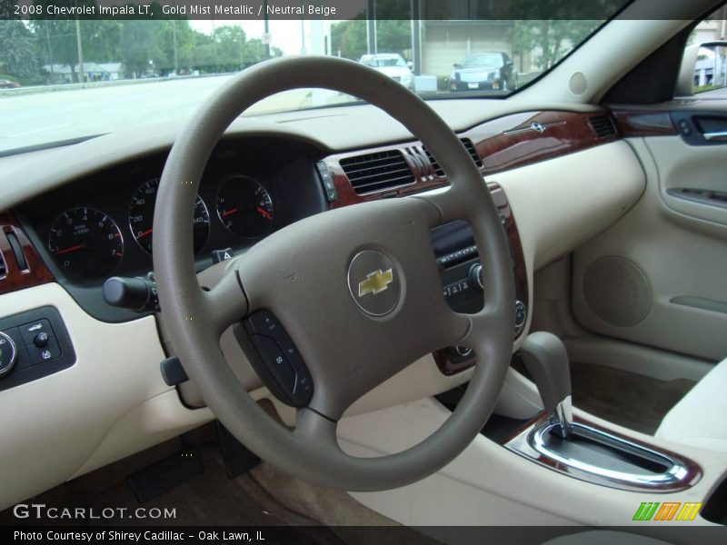 Gold Mist Metallic / Neutral Beige 2008 Chevrolet Impala LT