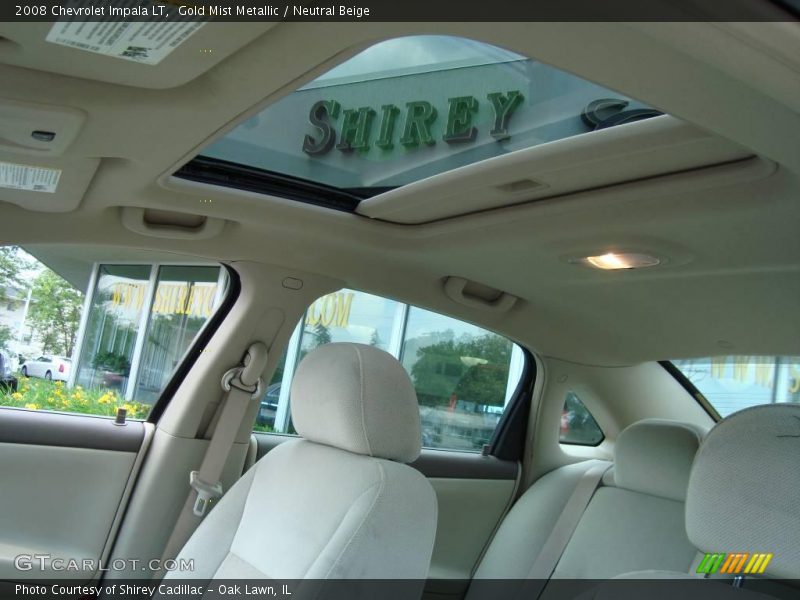 Gold Mist Metallic / Neutral Beige 2008 Chevrolet Impala LT