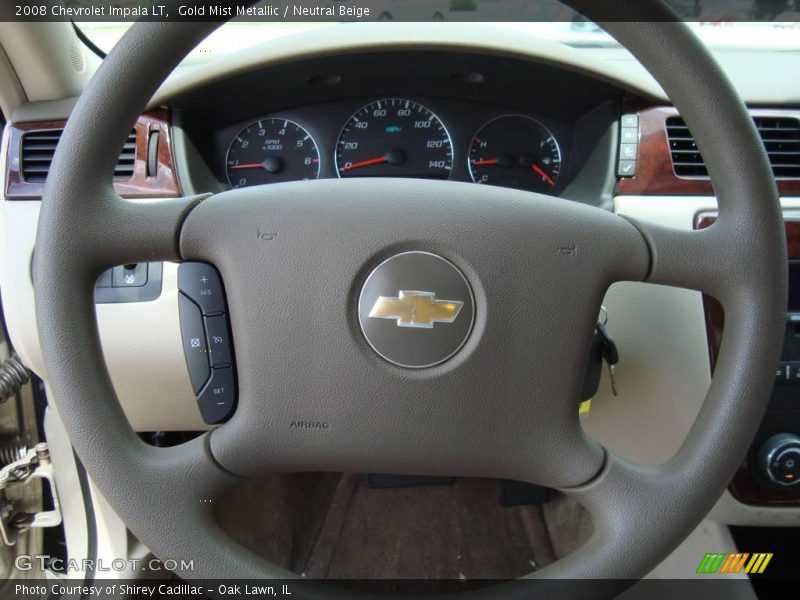 Gold Mist Metallic / Neutral Beige 2008 Chevrolet Impala LT