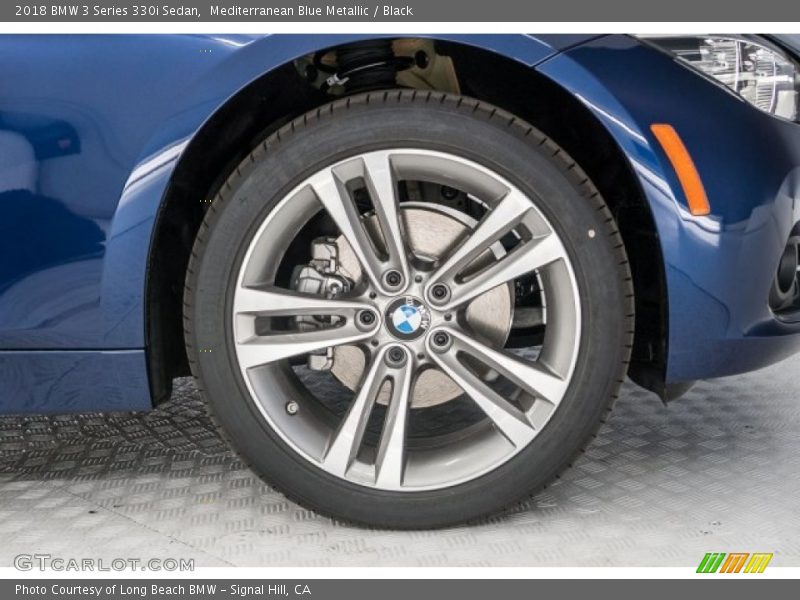 Mediterranean Blue Metallic / Black 2018 BMW 3 Series 330i Sedan