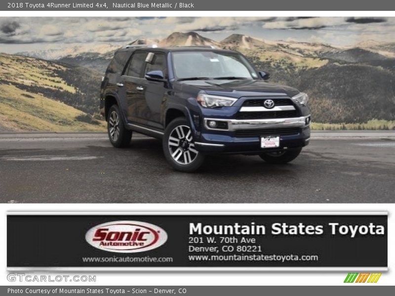 Nautical Blue Metallic / Black 2018 Toyota 4Runner Limited 4x4