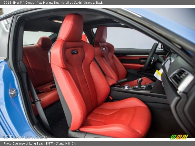 Yas Marina Blue Metallic / Sakhir Orange/Black 2018 BMW M4 Coupe