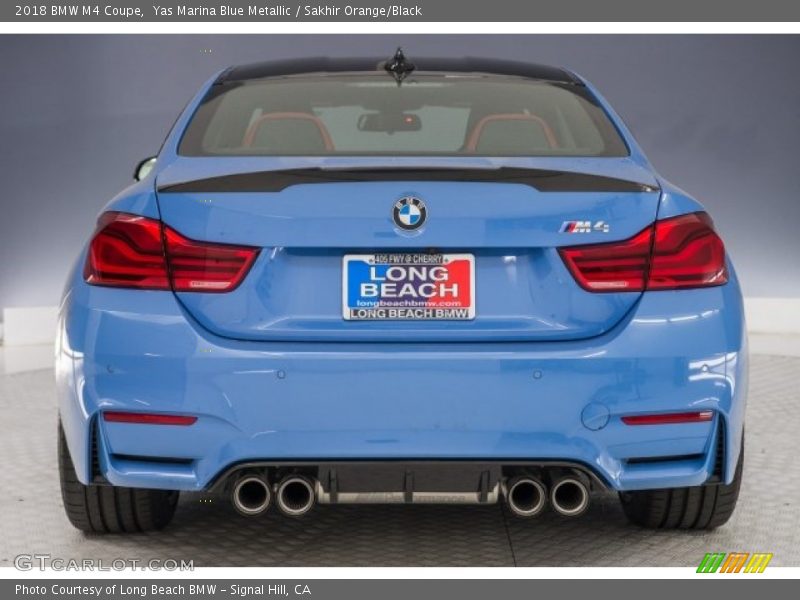 Yas Marina Blue Metallic / Sakhir Orange/Black 2018 BMW M4 Coupe