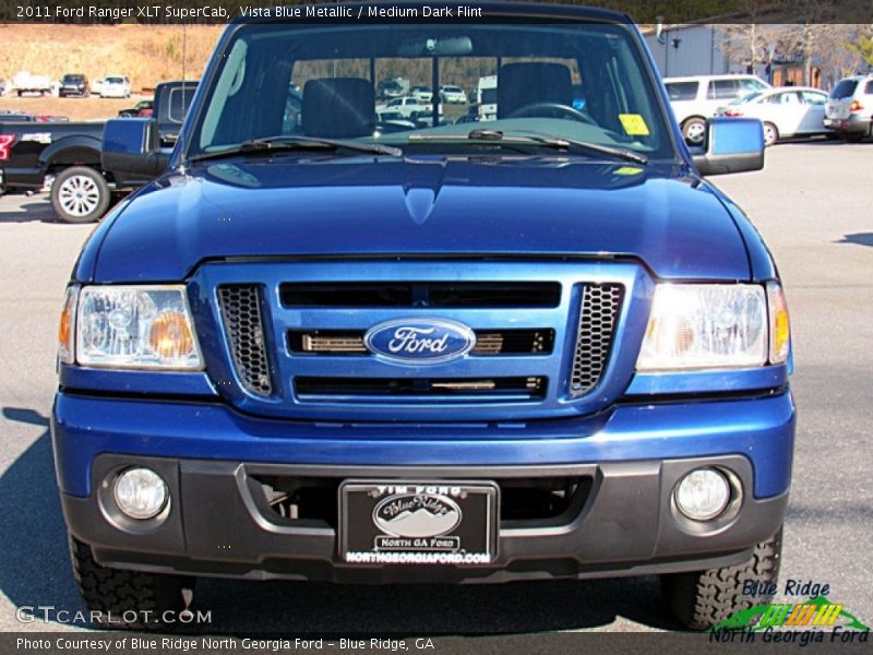 Vista Blue Metallic / Medium Dark Flint 2011 Ford Ranger XLT SuperCab