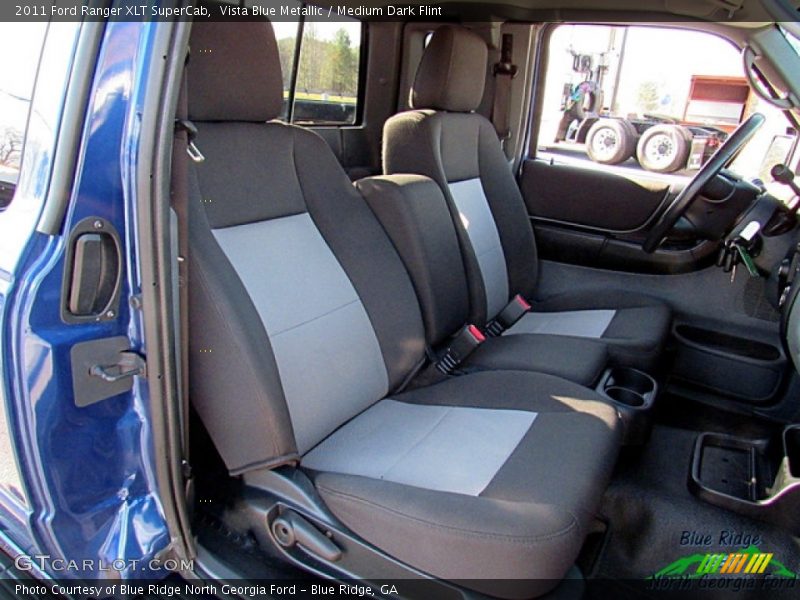 Vista Blue Metallic / Medium Dark Flint 2011 Ford Ranger XLT SuperCab