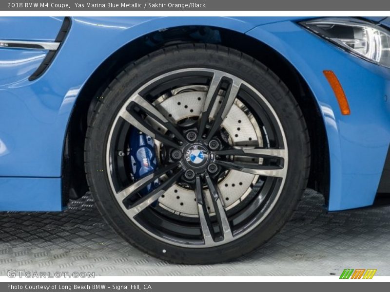 Yas Marina Blue Metallic / Sakhir Orange/Black 2018 BMW M4 Coupe