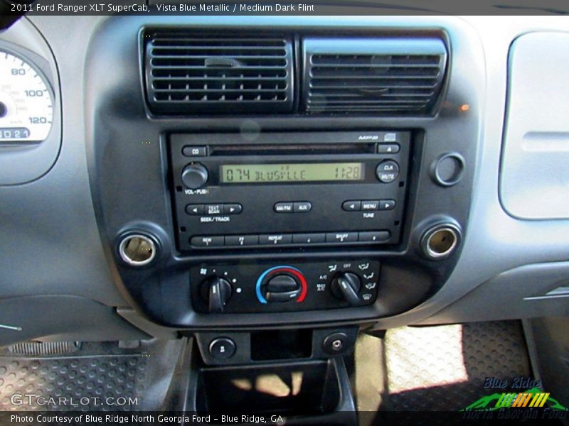 Vista Blue Metallic / Medium Dark Flint 2011 Ford Ranger XLT SuperCab