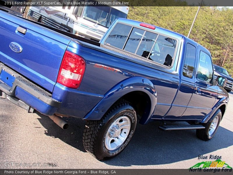 Vista Blue Metallic / Medium Dark Flint 2011 Ford Ranger XLT SuperCab