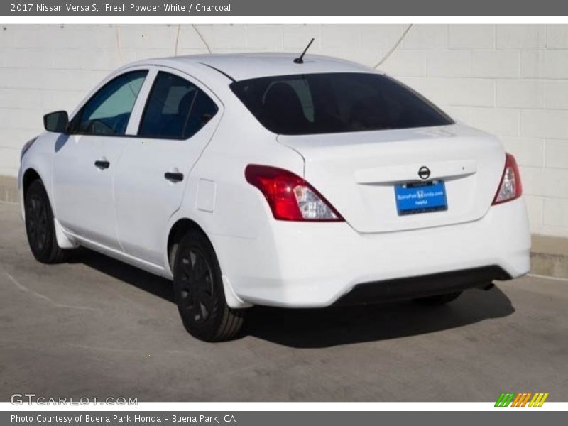 Fresh Powder White / Charcoal 2017 Nissan Versa S
