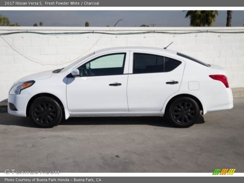 Fresh Powder White / Charcoal 2017 Nissan Versa S