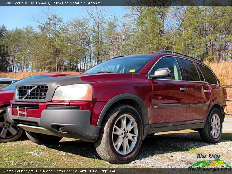 Ruby Red Metallic / Graphite 2003 Volvo XC90 T6 AWD