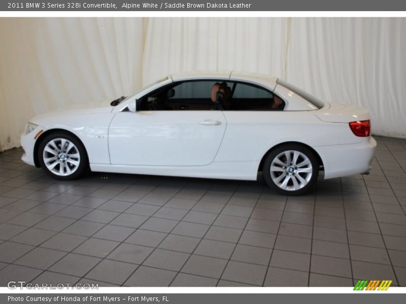 Alpine White / Saddle Brown Dakota Leather 2011 BMW 3 Series 328i Convertible