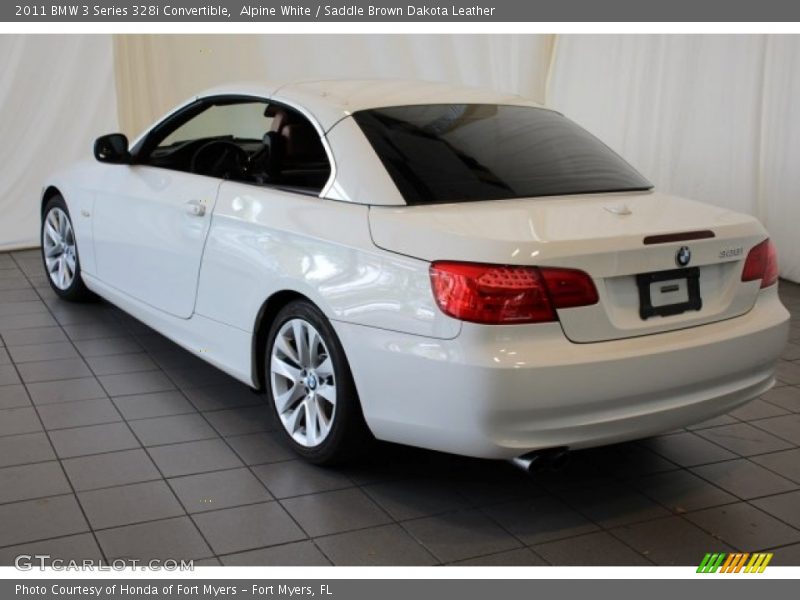 Alpine White / Saddle Brown Dakota Leather 2011 BMW 3 Series 328i Convertible