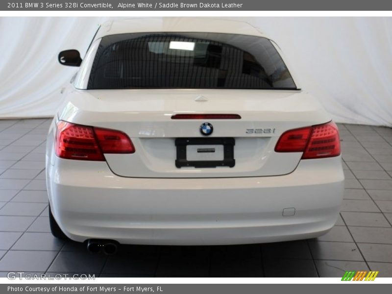 Alpine White / Saddle Brown Dakota Leather 2011 BMW 3 Series 328i Convertible