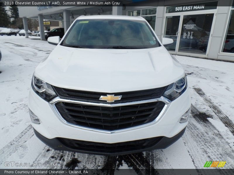 Summit White / Medium Ash Gray 2018 Chevrolet Equinox LT AWD