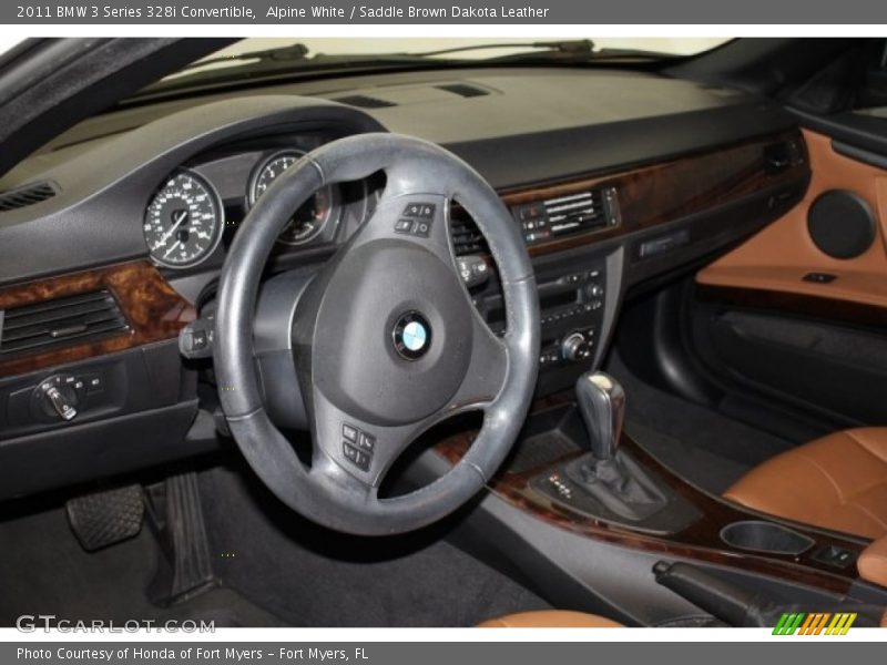 Alpine White / Saddle Brown Dakota Leather 2011 BMW 3 Series 328i Convertible