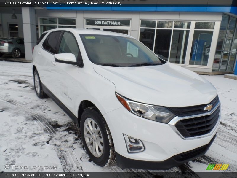 Summit White / Medium Ash Gray 2018 Chevrolet Equinox LT AWD