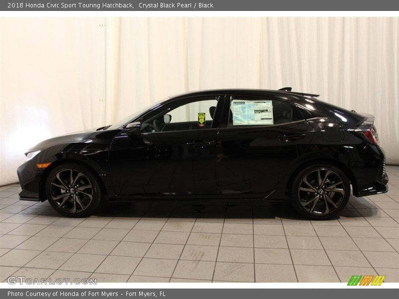 Crystal Black Pearl / Black 2018 Honda Civic Sport Touring Hatchback