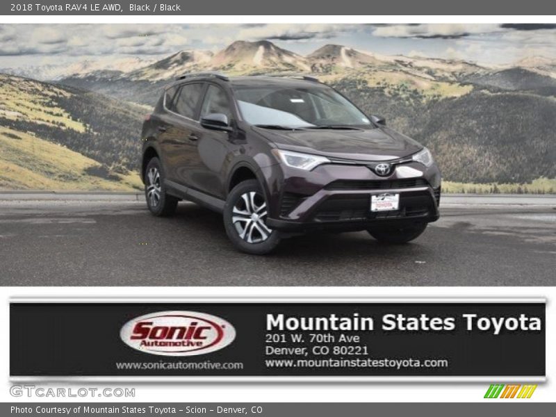 Black / Black 2018 Toyota RAV4 LE AWD