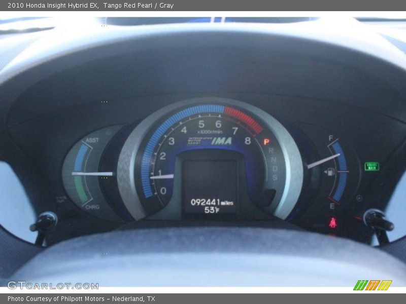 Tango Red Pearl / Gray 2010 Honda Insight Hybrid EX