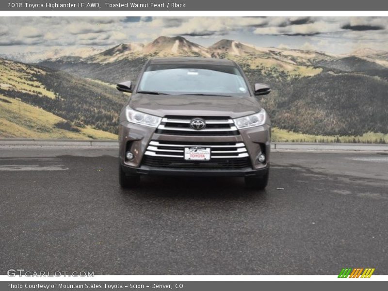 Toasted Walnut Pearl / Black 2018 Toyota Highlander LE AWD