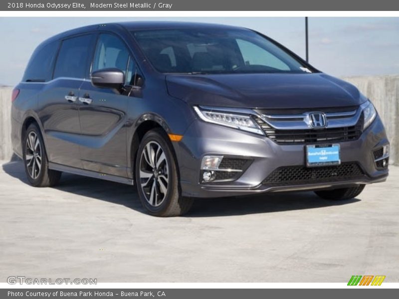 Modern Steel Metallic / Gray 2018 Honda Odyssey Elite