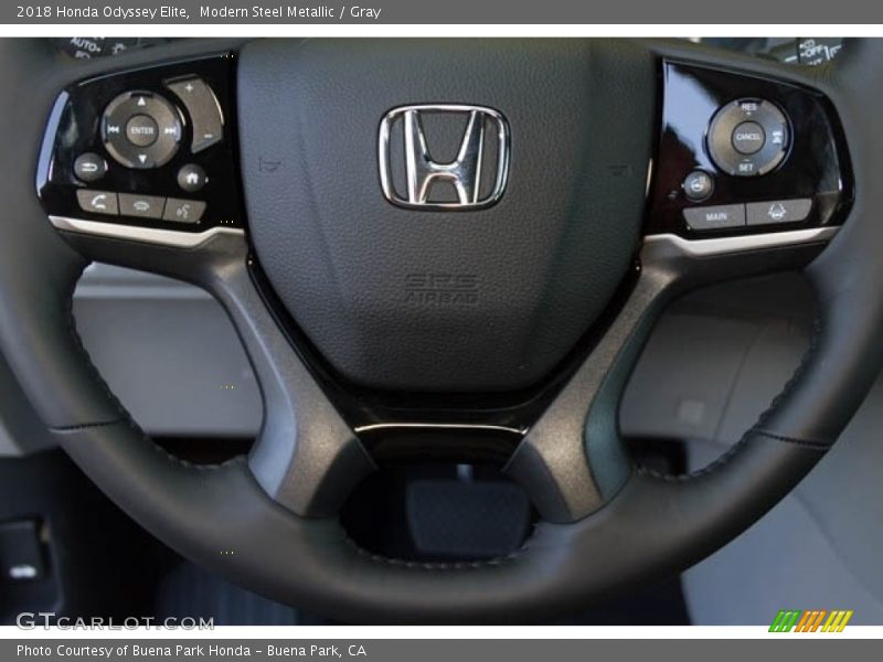 Modern Steel Metallic / Gray 2018 Honda Odyssey Elite