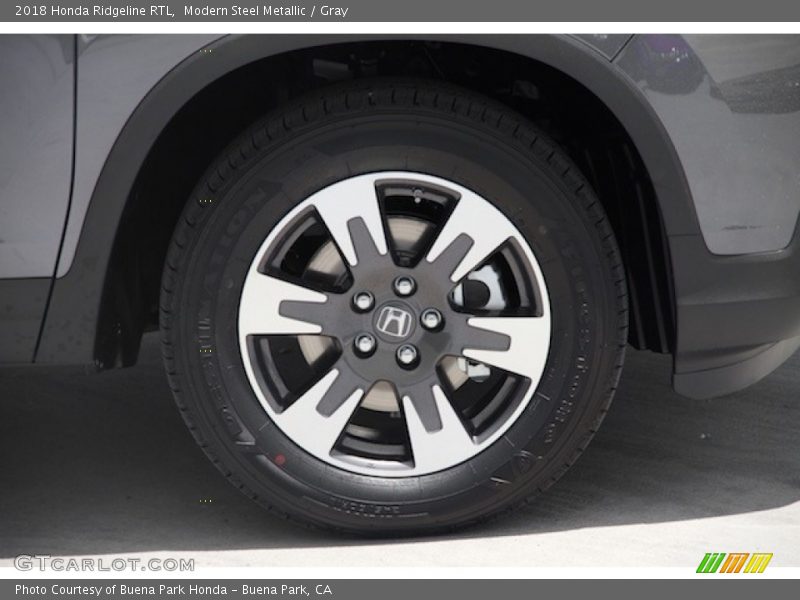 Modern Steel Metallic / Gray 2018 Honda Ridgeline RTL