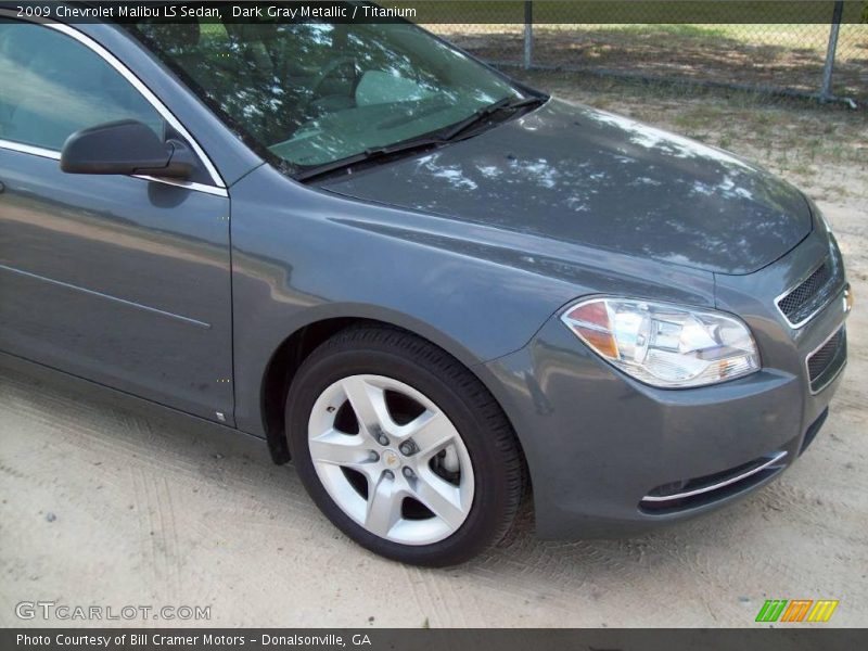 Dark Gray Metallic / Titanium 2009 Chevrolet Malibu LS Sedan