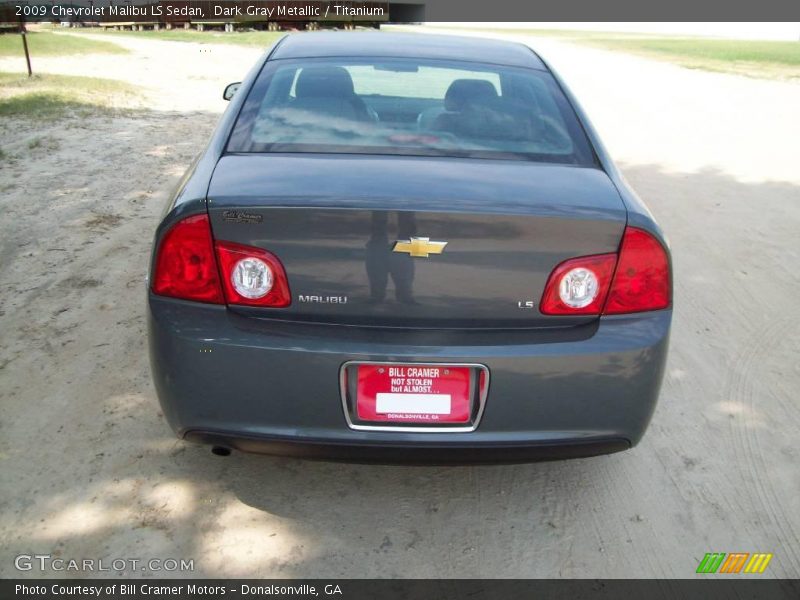 Dark Gray Metallic / Titanium 2009 Chevrolet Malibu LS Sedan