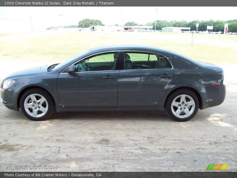 Dark Gray Metallic / Titanium 2009 Chevrolet Malibu LS Sedan
