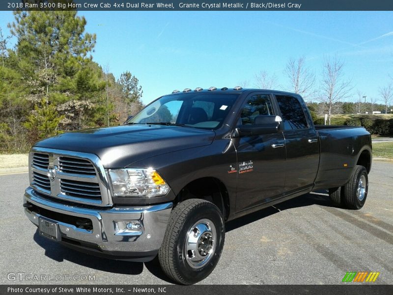 Granite Crystal Metallic / Black/Diesel Gray 2018 Ram 3500 Big Horn Crew Cab 4x4 Dual Rear Wheel