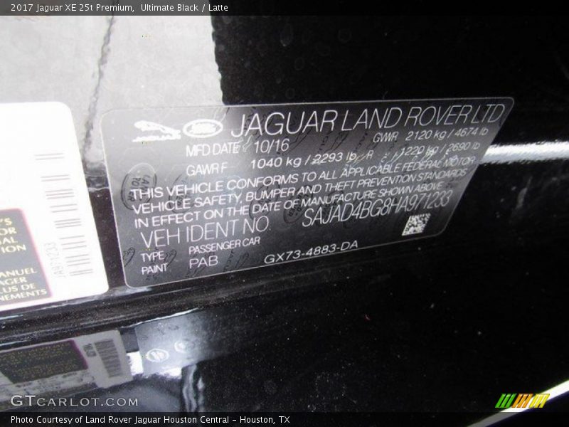 Ultimate Black / Latte 2017 Jaguar XE 25t Premium