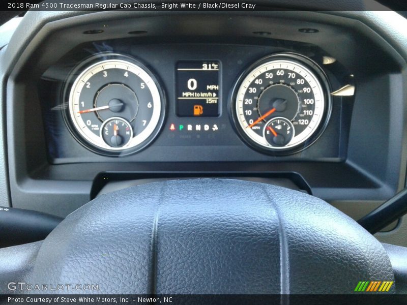 Bright White / Black/Diesel Gray 2018 Ram 4500 Tradesman Regular Cab Chassis
