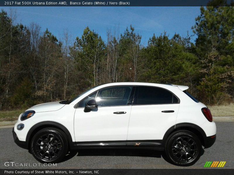 Bianco Gelato (White) / Nero (Black) 2017 Fiat 500X Urbana Edition AWD