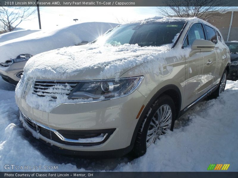 Ivory Pearl Metallic Tri-Coat / Cappuccino 2018 Lincoln MKX Reserve AWD