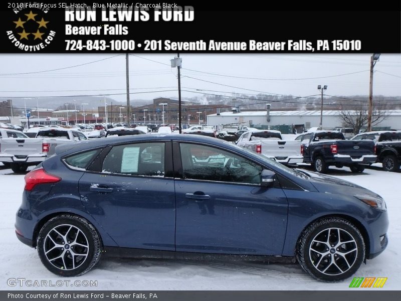 Blue Metallic / Charcoal Black 2018 Ford Focus SEL Hatch