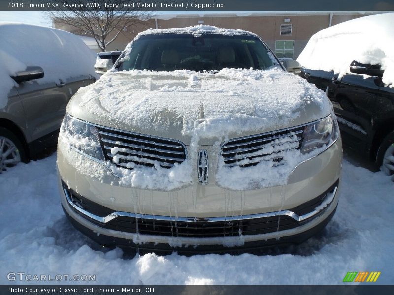 Ivory Pearl Metallic Tri-Coat / Cappuccino 2018 Lincoln MKX Reserve AWD