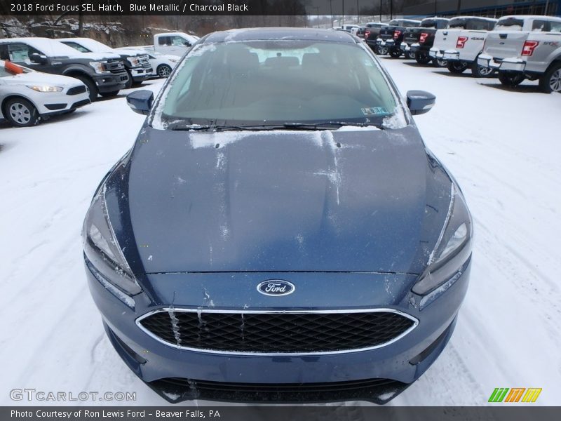 Blue Metallic / Charcoal Black 2018 Ford Focus SEL Hatch