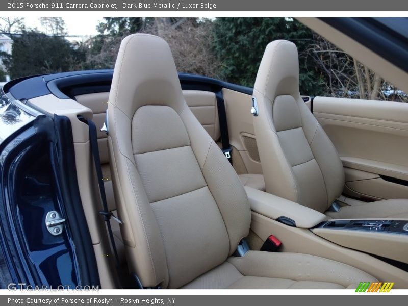 Dark Blue Metallic / Luxor Beige 2015 Porsche 911 Carrera Cabriolet
