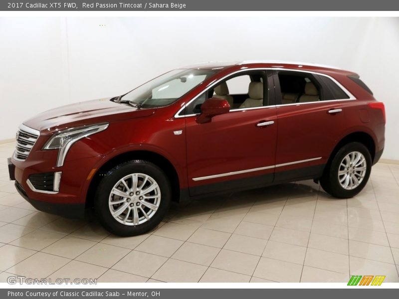 Red Passion Tintcoat / Sahara Beige 2017 Cadillac XT5 FWD