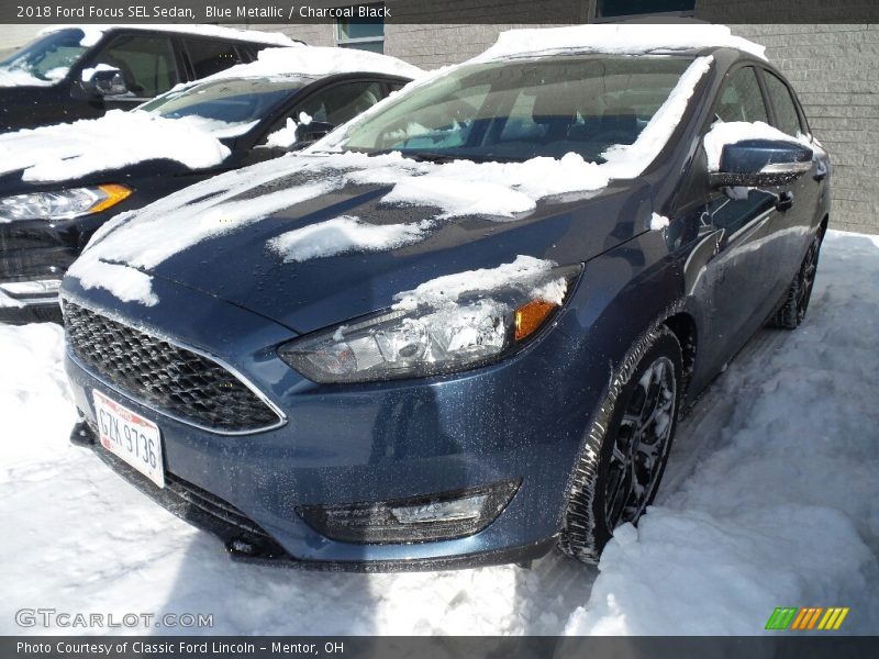 Blue Metallic / Charcoal Black 2018 Ford Focus SEL Sedan