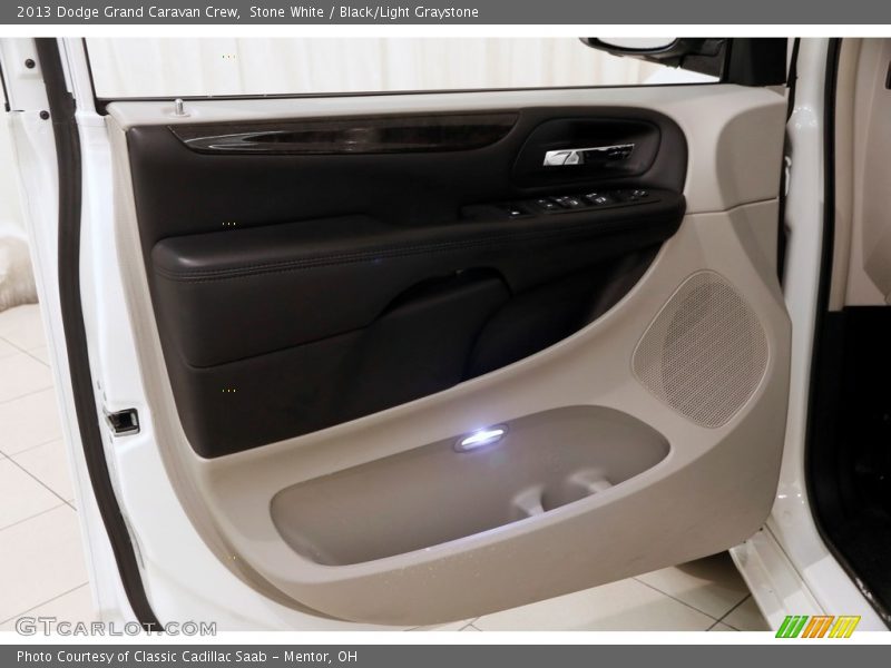 Stone White / Black/Light Graystone 2013 Dodge Grand Caravan Crew