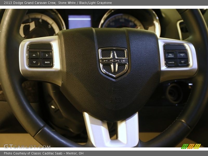 Stone White / Black/Light Graystone 2013 Dodge Grand Caravan Crew