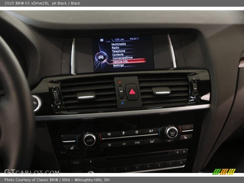 Jet Black / Black 2015 BMW X3 xDrive28i