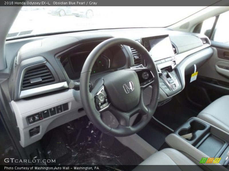 Obsidian Blue Pearl / Gray 2018 Honda Odyssey EX-L